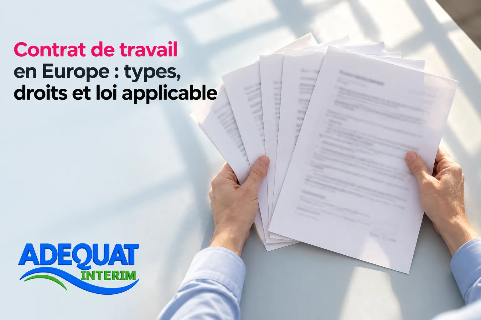 Une personne tient plusieurs documents entre ses mains.